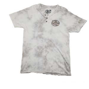 Affliction Speed Metalworks Short Sleeve Henley Size XL